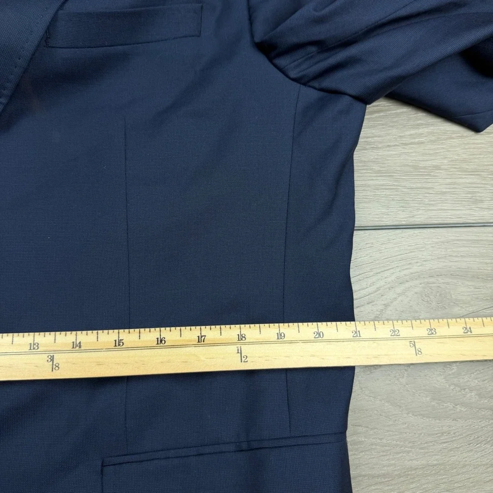 Ted Baker Mens Sport Coat Endurance Trevi SPJ Wool Navy Blue 42R
